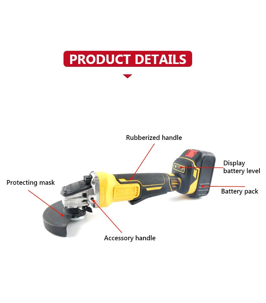 21V 100/125mm Cordless Angle Grinder P10208 21V 100/125mm Cordless Angle Grinder P10208