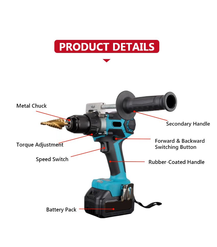 21V 52N·m Cordless Drill P10134 21V 52N·m Cordless Drill P10134