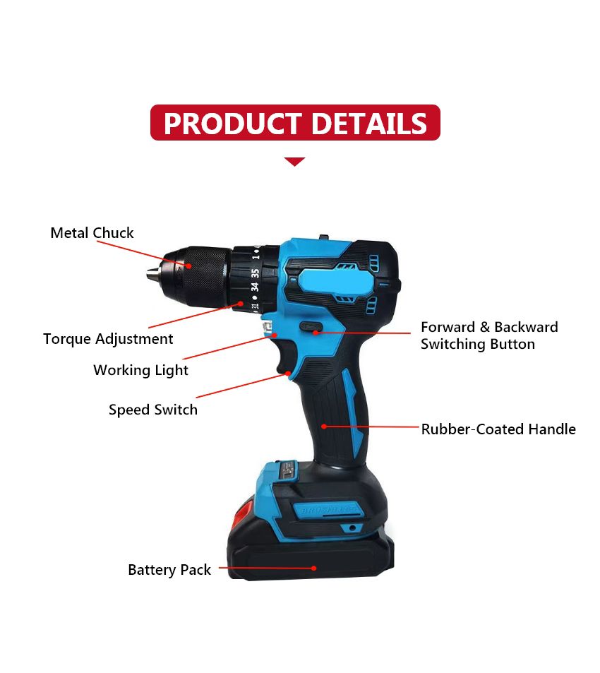 21V 35N·m Cordless Impact Drill P10135 21V 35N·m Cordless Impact Drill P10135
