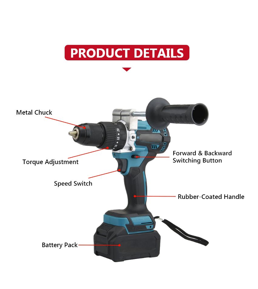 21V 52N·m Cordless Impact Drill P10140 21V 52N·m Cordless Impact Drill P10140