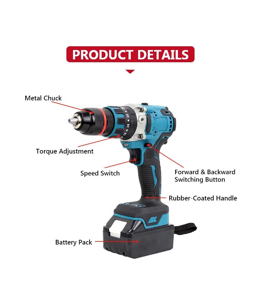 21V 52N·m Cordless Impact Drill P10147 21V 52N·m Cordless Impact Drill P10147