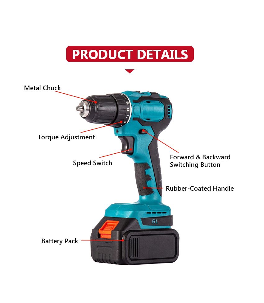 21V 50N·m Cordless Drill P10148 21V 50N·m Cordless Drill P10148