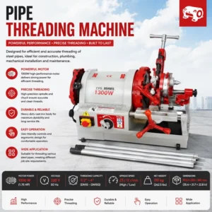 1/2-4 Inches 220V/110V Pipe Threading Machine Carbon SS Pipe Threader with Whole Dies BSPT NPT Type