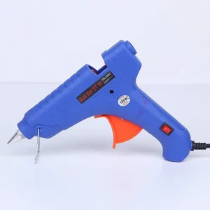 100W Blue Hot Melt Glue Gun with Switch, Aluminum Barrel, Aluminum Alloy Nozzle