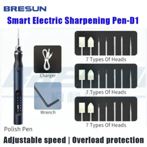 10W Electric Engraver Pen Set Mini Grinding Machine Engraver Drill 3 Gears of Speeds Cordless Drill Rechargeable Rotary Tools