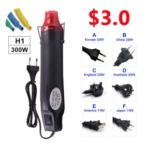 110V 220V 300W Mini Heat Gun Multifunction Hand Held Electric Heating Tool for Soldering Wire Connector Heat Shrink Tube