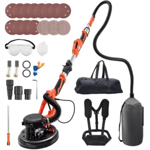 1150W Electric Drywall Sander 5 Variable Speed Popcorn Ceiling Removal Tool with Vacuum Dust Collection Wall Cleaners 800 1