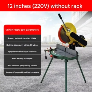 12″ & 14″ Precision Electric Rotary Circular Saw Machine for Aluminum Door and Window Cutting Multifunctional