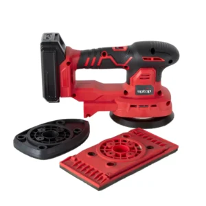 125mm Cordless Palm Sander with Battery and Charger 20V Lithium Sander Dual Action Polisher Orbital Buffer Sander