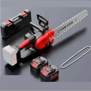 12Inch Industrial DIY Grade Cordless Electric Chainsaw Brushless Motor 1200W Power 0-600rpm Chain Speed Carbon Steel