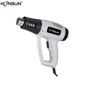 1600W Electric Industrial Hot Air Gun Adjustable Temperature CE EMC GS ETL Certified for Shrink Wrapping Plastic Welding