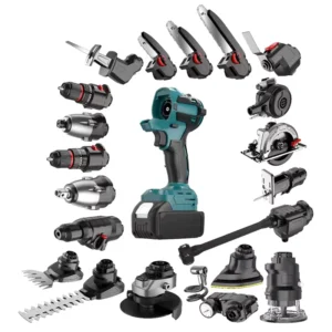 18 1 Industrial Tools Kit Battery Operated Electric Drill Jigsaw Reciprocating Saw Oscillating Tool Combo Set