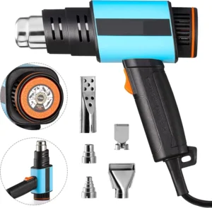 1800W Heat Gun Heavy Duty Soldering Hot Air Gun with 5 Nozzles