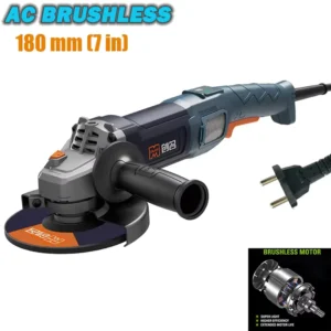 180mm 2200W AC Brushless Angle Grinder 8500 R min Heavy Duty Power Tool
