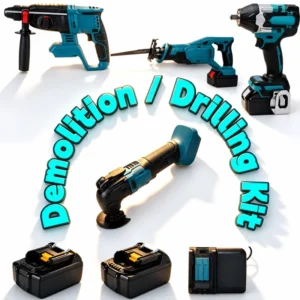 18V Brushless Power Tool Set Including Rotary Hammer Drill Reciprocating Saw and Multifunctional Oscillating Tool