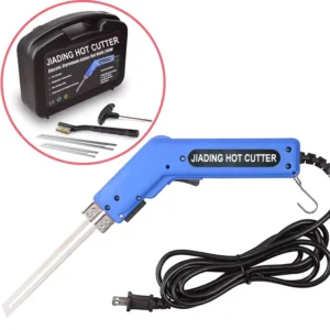 190W Electric DIY Power Tool Set Hot Knife Sponge Foam Cutter With 6″ 8″ Straight Blades 220V Rated Voltage for Foam Cutting