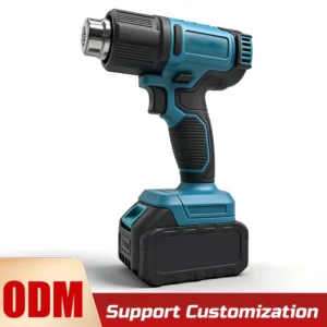 2 Temperature Settings and 3 Nozzles Cordless Heat Gun Suitable for Heat Shrink Tubing and DIY Crafts for 18v Battery
