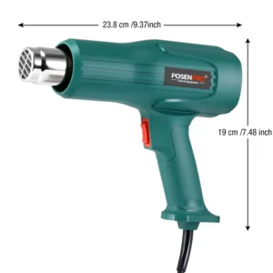 2000W Electric Industrial DIY Temperature Adjustable Heat Gun for Stripping Paint Soldering Pipes Shrinking PVC
