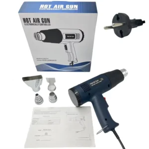 2000W Infinite Temperature Heat Gun Industrial Home Car Tinting Hot Air Blower with Full Accessories Kit