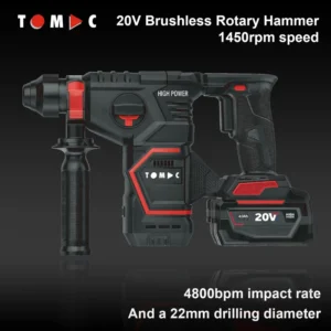 20V Brushless Rotary Hammer Drill 22mm Heavy Duty Concrete Impact Drilling Cordless Power Tools CE Certified