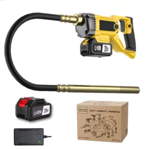20V Cordless Concrete Vibrator High Frequency Rechargeable Tool for Construction and Cement Pouring