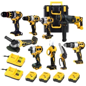 20V Cordless Drills Power Tool Sets Combo Kit Electric Power Wrenches Concrete Impact Drill and Grinder Tool Set