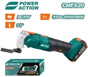 20V Cordless Oscillating Multi Tool Cordless Multi function Saw with Variable Speed LED Light for Construction & Renovation