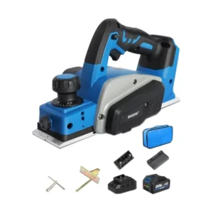 20V Cordless Planer 3-1/4-Inch Cut Width 15000RPM Handheld Portable Wood Planer Lithium-Ion Battery Fast Charger