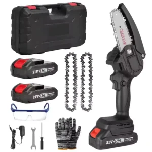 20V Mini Cordless Chainsaw 4 Inch Wood Cutting Power Tool 2000Mah Lithium ion Battery for DIY Industrial Use Customizable OEM