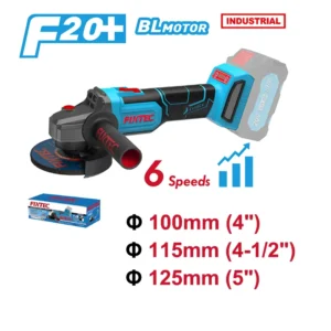 20V Professional Brushless Cordless Angle Grinder 6 Speed 9000RPM 100 115 125mm Cordless Grinder Power Tool Kit