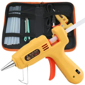 20W DIY Craft Glue Gun Package Process Repair Heating Gun Hot Melt Glue Gun Set Orange Canvas Bag