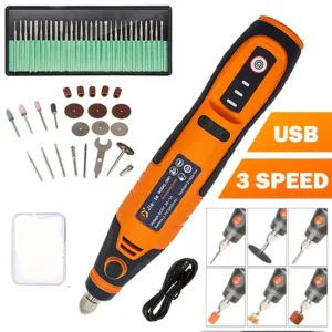 21000rpm USB Cordless Rotary Tool Mini Drill Engraving Pen Electric USB Mini Wireless Drill with Accessories DIY Set