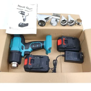 21V Adjustable Electric Heat Shrink Gun Industrial DIY Grade Battery Powered Hot Air Gun with Digital Display