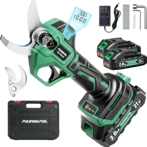 21V Battery Cordless Electric Pruning Shears Garden Tool with Rubber Handle Secateurs 30 35mm Pruning Scissors