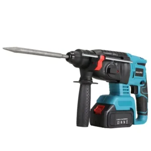 21V Battery-Powered Brushless Rotary Hammer Drill 10mm Max Drilling Diameter Keyless Chuck Industrial DIY Multi-Function 1680W