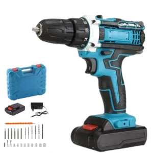 21V Cordless Drill Two-Speed Rechargeable Li ion Industrial Grade Electric Screwdriver Power Tool 35Nm Torque 1800W CE Certified