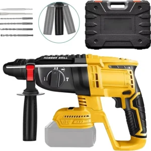 21V Cordless Electric Hammer Drill Rechargeable Lithium Ion Battery Rotary Hammer Brushless Motor for Industrial