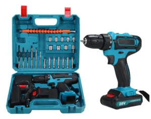 21V Cordless Impact Power Drill Kit with Brushless Electric Screwdriver Bits Set for Home Improvement Projects