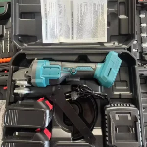 21V Durable Cordless Angle Grinder Machine Brushless Electric Sander with Trigger Switch for DIY Projects