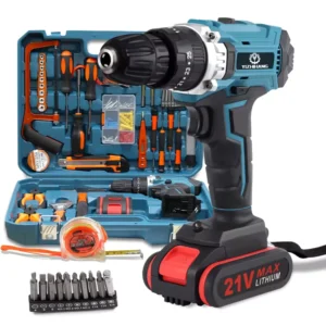 21V Power Tool Kit Set Cordless Portable Electric Power Drill
