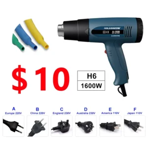 220V 1600W Heat Gun Multifunction Hand Held Electric Heating Tool for Soldering the Wire Connector for Heat Shrink Tube