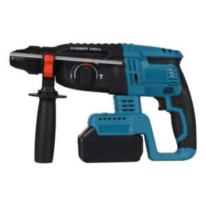 220V Rechargeable Brushless Cordless Rotary Hammer Impact Drill Electric Drill Blue 55mm Max Drilling Diameter
