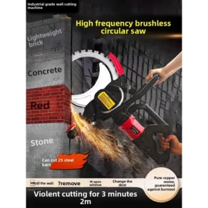 24V Engine Wall Cutting Machine Concrete Cutter High-power High-frequency Brushless Ring Saw Portable Dust-free