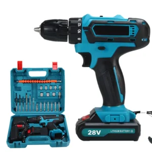 28V Portable Brushless Lithium Electric Impact Drill 13mm Rechargeable Battery Cordless Electric Screwdriver Power Tool Set