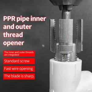 3 Size PPR Pipe Threader Tool Set Internal & External Thread Die for Water Pipe Repair & Plumbing Jobs