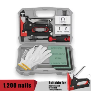 3 in 1 Heavy Duty Brad Nail Gun Woodworking Tool Set Household Manual Nail Gun with 10 14mm Nail Length