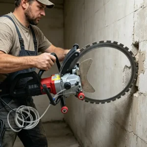 30 50cm Cutting Depth Electric Concrete Wall Saw Machine 410 600mm Brushless Adjustment Free Ring Saw Wall Cutter