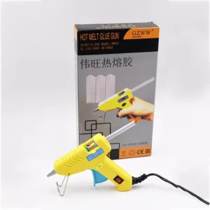 30W Industrial Grade Hot Melt Glue Gun with Translucent Glue Sticks Adjustable Temperature 3 Year Warranty