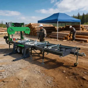 380V Hydraulic Timber Cutting Saw Mill with Integrated Cooling for Firewood Business