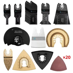 38PCS Carbide Oscillating Saw Blades Oscillating Segment Multifunction Tool for Polishing Cement Grit Grinding